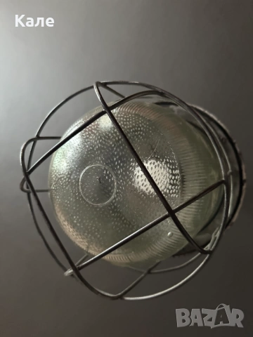 Индустриална лампа масивна полилей за таван бронирана винтидж, снимка 7 - Лампи за таван - 53162200