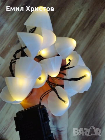 Градински LED лампи – комплект 20 броя (380 см), снимка 5 - Външни лампи - 53745072