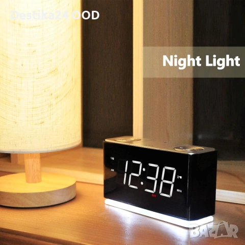 iTOMA CKS507 Радио часовник с Bluetooth и LED дисплей, снимка 5 - Други стоки за дома - 53633944