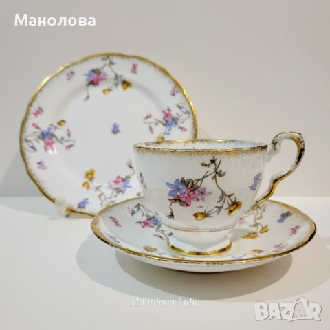 Троен сет Royal Stafford, модел  Violets Pompadour., снимка 5 - Колекции - 44252013