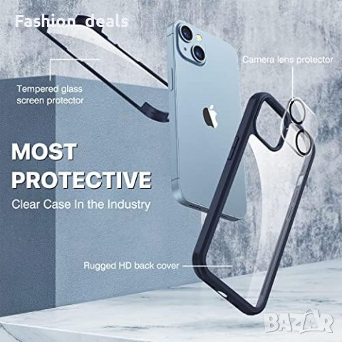 Нов Защитен Калъф с протектор за екран за iPhone 14 , снимка 5 - Аксесоари за Apple - 41650213