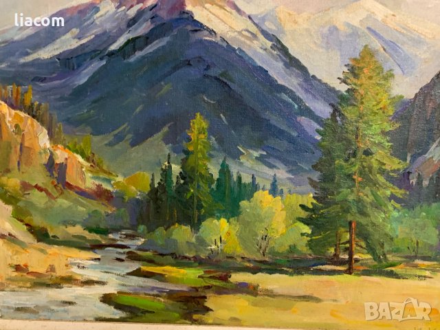 НИКОЛАЙ ИЛИЕВ голямо масло  / пейзаж, снимка 3 - Картини - 34453069