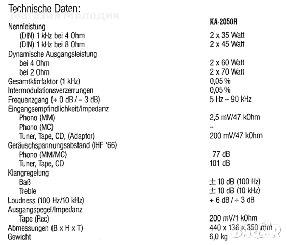 Усилвател Kenwood KA-2050R В отлично техническо и визуално състояние., снимка 11 - Ресийвъри, усилватели, смесителни пултове - 50123670