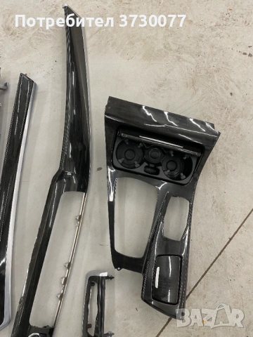 BMW F10 интериорни лайсни комплект trim set Finewood ANTHRAZIT, снимка 4 - Части - 53232314