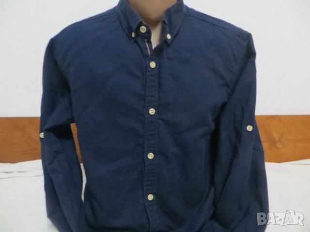 Мъжка риза с дълъг ръкав от лен Pull&Bear, снимка 2 - Ризи - 38727575