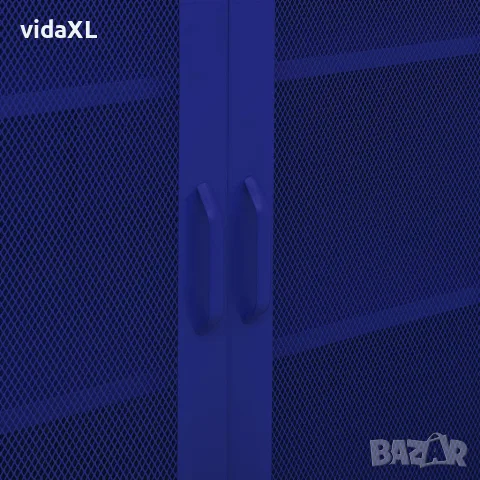 vidaXL Шкаф за съхранение, нейви син, 80х35х101,5 см, стомана, снимка 8 - Шкафове - 56147076