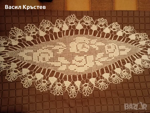 Плетиво на 1 кука - покривки и яка, от старо време, красиви модели, майсторска изработка, снимка 1