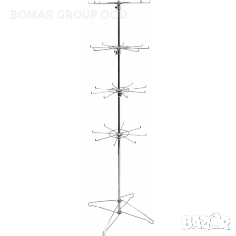 Щендер за аксесоари 4 етажа, хром Ф430, H1750 мм