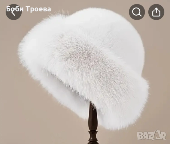 Дамска луксозна плюшена зимна шапка - удебелени топли покривала за уши, еластична и разтеглива, снимка 3 - Шапки - 53012718