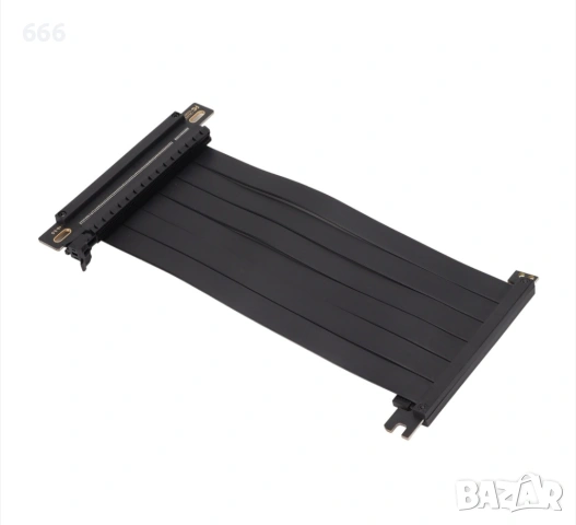 PCI-E 3.0 X16 Удължителен кабел,Вертикален монтажен кабел за видеокарта, 20 см, снимка 6 - Друга електроника - 53273709