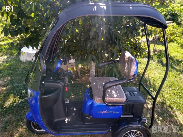 Електрическа триколка с покрив - Синя, снимка 8 - Мотоциклети и мототехника - 51339378