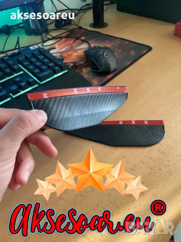 Карбонови закрилки за огледала на кола гъвкав протектор от дъжд за огледало за обратно виждане , снимка 17 - Аксесоари и консумативи - 47717952