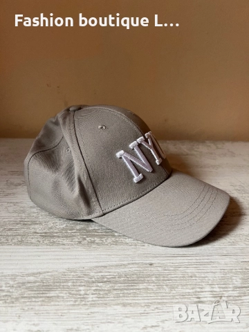 Нова сива бейзболна шапка с бяла бродерия NYC с регулираща се обиколка 100% памук, снимка 7 - Шапки - 52002287