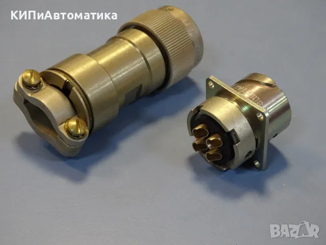 кръгъл конектор Souriau 840 series circular connector 4 contacts, снимка 7 - Резервни части за машини - 48546619