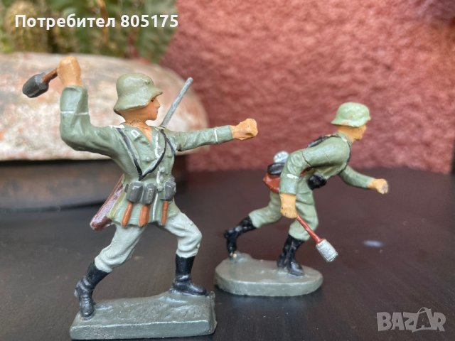 Стари фигурки войници от 30-те год на миналия век.Втора световна германци Elastolin Lineol, снимка 2 - Колекции - 41564304