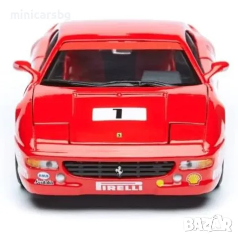 Метални колички: Ferrari F355 Challenge №1 – състезателен метален модел 1:24, снимка 6 - Колекции - 55945667