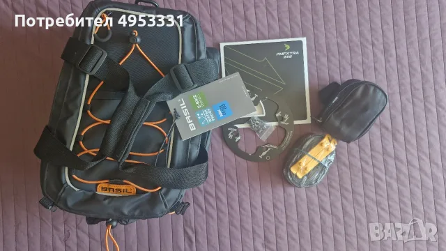 Чисто нов висок клас велокомплект: Чанта Basil Miles XL Pro MIK (9-36L) + Аксесоари