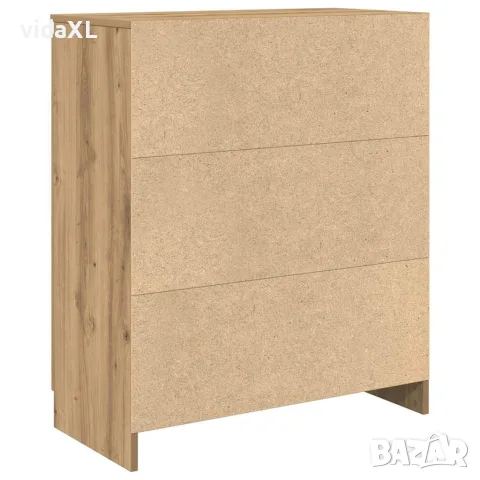 vidaXL Бюфет с чекмеджета, дъб артизан, 71x35x84 см, инженерно дърво, снимка 8 - Бюфети - 56148256