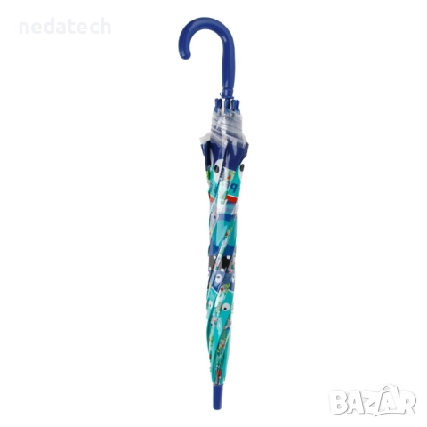 Детски чадър чудовища, Син, 66см., снимка 2 - Чадъри - 51765967