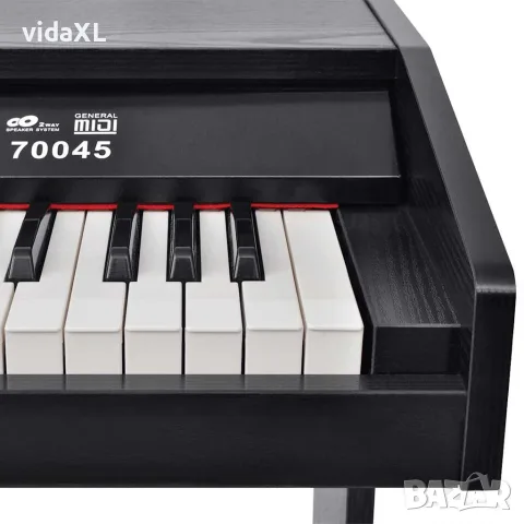 vidaXL Дигитално пиано с 88 клавиша и педали, борд от черен меламин, снимка 3 - Пиана - 56147675