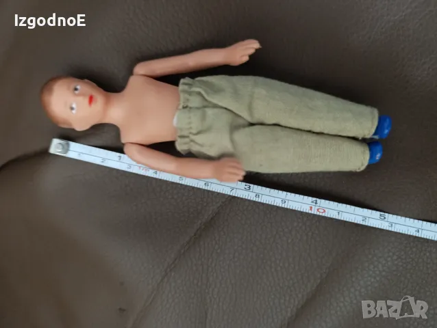 Винтидж малка кукла мъж, ретро кукла, снимка 2 - Кукли - 48625797