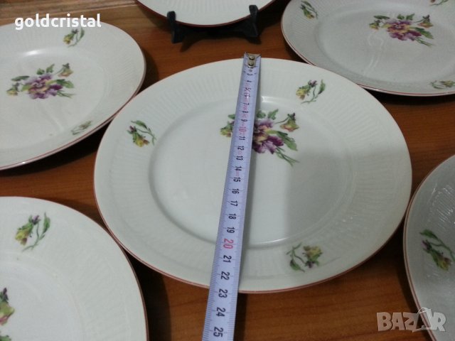 Стар български порцелан чинии за основно , снимка 2 - Антикварни и старинни предмети - 39665455