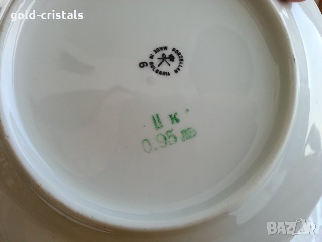 Стар български порцелан чинии плитки, снимка 4 - Антикварни и старинни предмети - 35849186