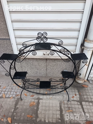 Цветарник от ковано желязо, снимка 6 - Градински мебели, декорация  - 52218992