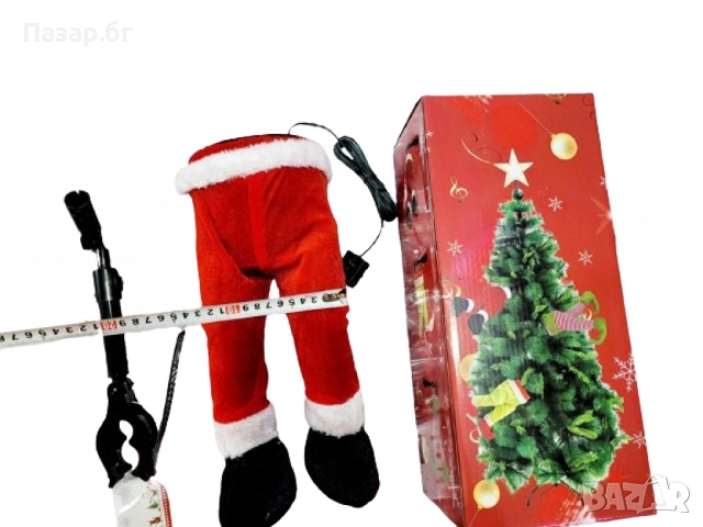 Заклещеният Дядо Коледа – Анимирани крака за вашето коледно дърво, снимка 2 - Декорация за дома - 52501144