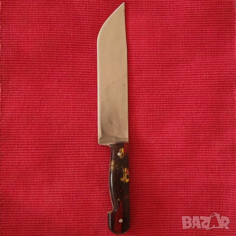 Стар касапски нож, ръчно изработен от соца. , снимка 3 - Ножове - 53143685