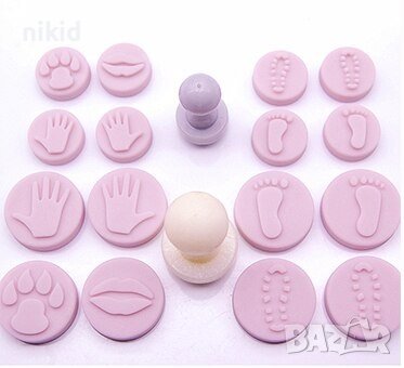 18 печата печати с дръжка силиконови гумени многофункционални за всякакво приложение, снимка 3 - Форми - 18547321