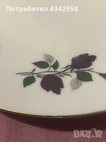 Mitterteheim. 1960-те. Порцеланова чиния., снимка 3 - Антикварни и старинни предмети - 52382437