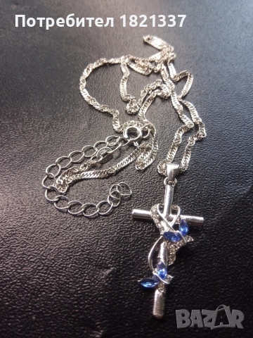 Дамско колие с кръст , снимка 7 - Колиета, медальони, синджири - 52415667