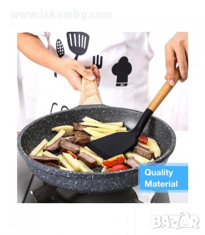 КОМПЛЕКТ ОТ 12БР СИЛИКОНОВИ КУХНЕНСКИ ПРИБОРИ С МЕТАЛНА ПОСТАВКА - КОД 2776, снимка 14 - Прибори за хранене, готвене и сервиране - 33918795