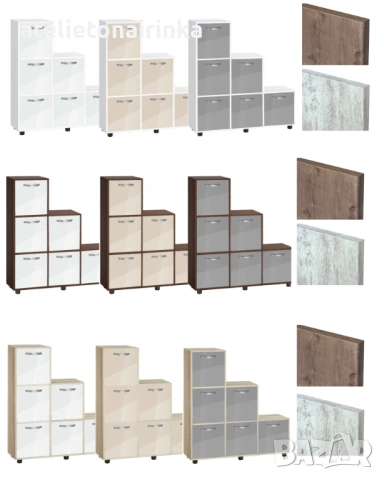 Етажерка Кубо 6 с шест вратички постформинг