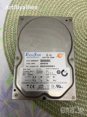 Твърд диск 3.5'' Excelstor J880S 80GB 7200RPM SATA II, снимка 2 - Твърди дискове - 56124768
