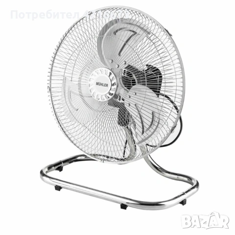 Вентилатор на стойка 16''Muhler FM-6136D 3in1, 50W, индустриален, на стойка, стена, под, снимка 7 - Вентилатори - 53193844