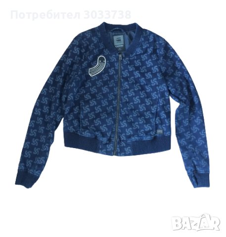 G-Star Raw Pharrell Williams Дамско късо дънково яке бомбър M, снимка 1 - Якета - 41699485