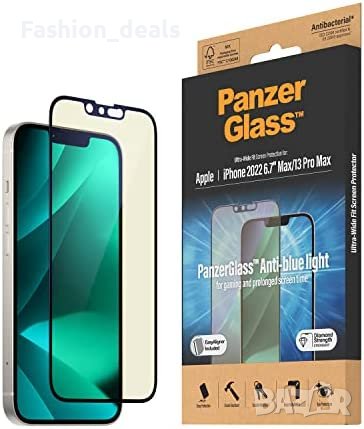 Нов Протектор против синя светлина за iPhone 14 Plus | 13 Pro Max PanzerGlass, снимка 1 - Фолия, протектори - 40587376