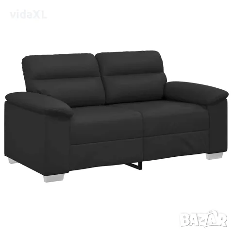 vidaXL Двуместен диван, черен, 160x81x84 см, изкуствена кожа（SKU: 4105337）