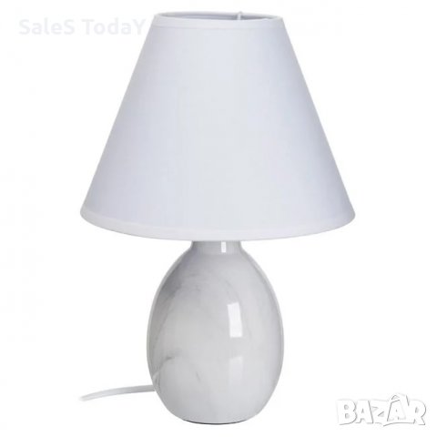 Нощна лампа, настолна лампа, Керамика-PVC-памук, 220-240V / 50Hz / Макс. 40W,31см. , снимка 1 - Настолни лампи - 35812055