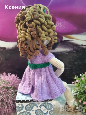 Плетена играчка Кукла ДАША, Ръчно изработена, Перфектен подарък, снимка 4 - Плюшени играчки - 52510348