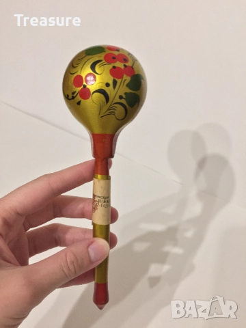 Дървена лъжица Хохлома 19 см., снимка 10 - Антикварни и старинни предмети - 40953413