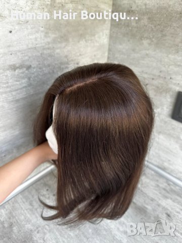 Дамско тупе💯 Човешка коса Шоколад, снимка 1