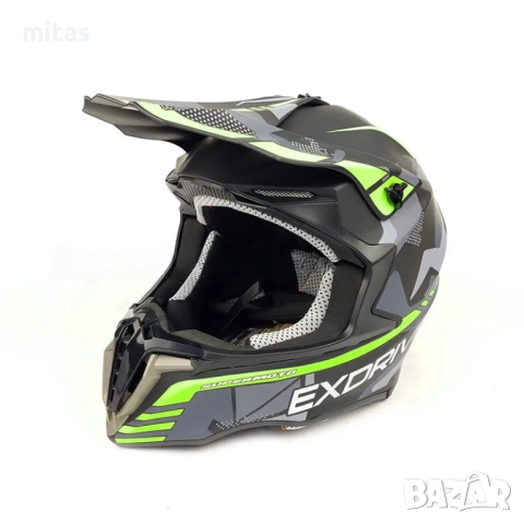 Кросова каска EXDRIVE, Full Face, DOT, Размер: XL - Вело, Мото, Скутер, снимка 2 - Аксесоари за велосипеди - 52145107