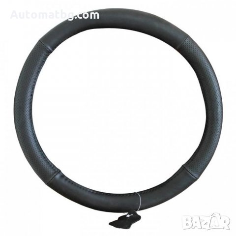 Калъф за волан Automat, Калъф от еко кожа, L, 037, Черен