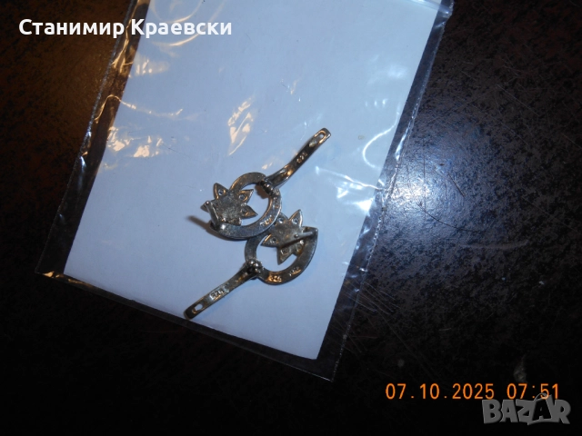 Silver earrings - сребърни обеци england vintage, снимка 5 - Обеци - 52311519