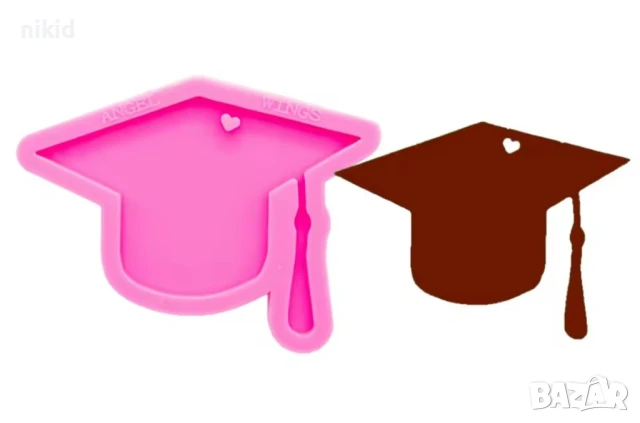 Голяма тога шапка Бал завършване плитък силиконов молд форма фондан украса смола бижу шоколад