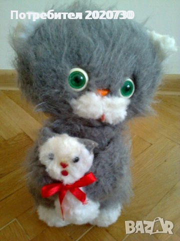 Смърф и мама котка с бебето си, снимка 2 - Плюшени играчки - 25112758