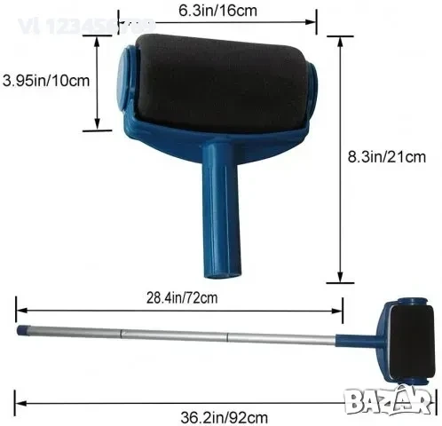 Валяк с контейнер за боядисване + удължител , снимка 3 - Други инструменти - 53837998